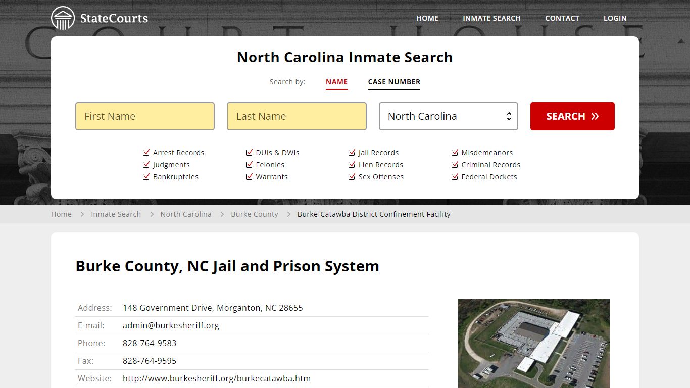 Burke County, NC Jail and Prison System - State Courts